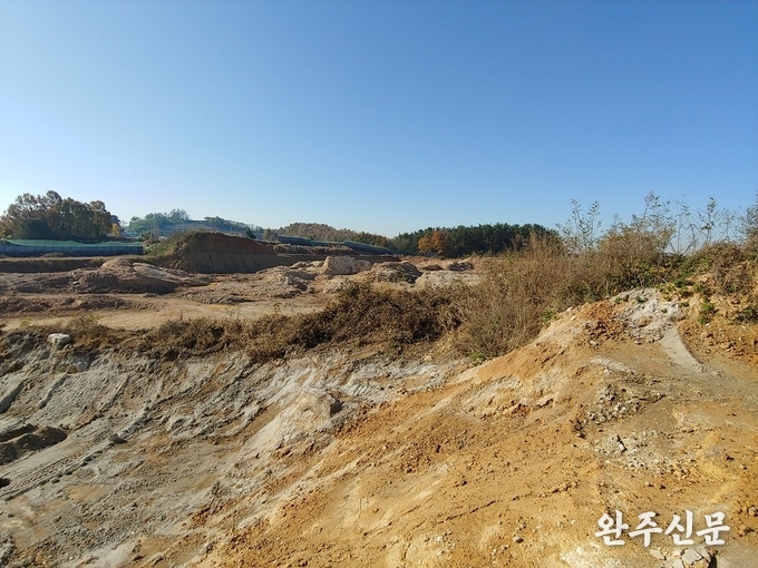 완주테크노밸리 제2산업단지 내 폐기물매립장으로 예정돼 있던 부지.