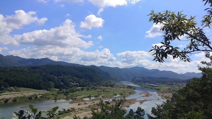 금강솔바람길에서 바라본 닥실나루