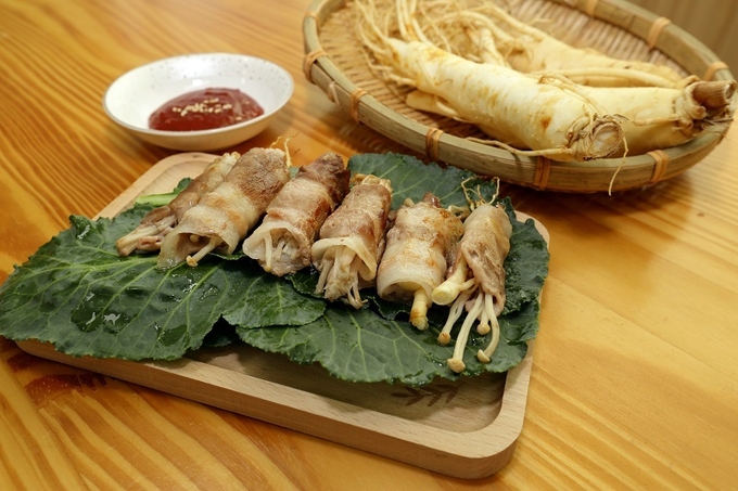 인산 삼겹살 말이