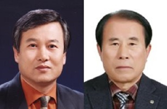 완주문화원장에 도전한 안성근(왼쪽) 씨와 유원영 씨