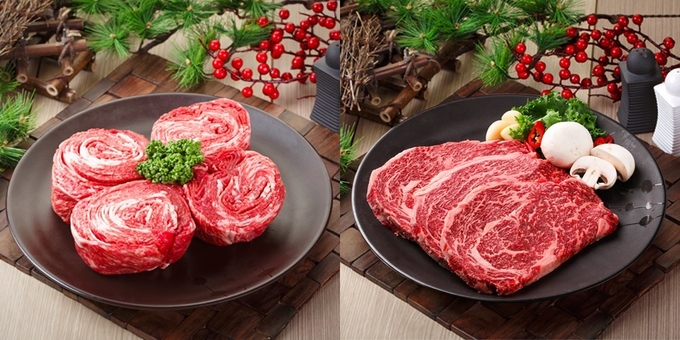 불고기(왼쪽)와 등심