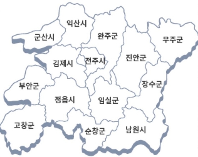 전북도 지도