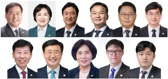왼쪽 위부터 서남용, 이경애, 김규성, 김재천, 성중기, 심부건, 유이수, 유의식, 이순덕, 이주갑, 최광호