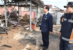 이서면 주택 화재 현장 긴급 구호 총력